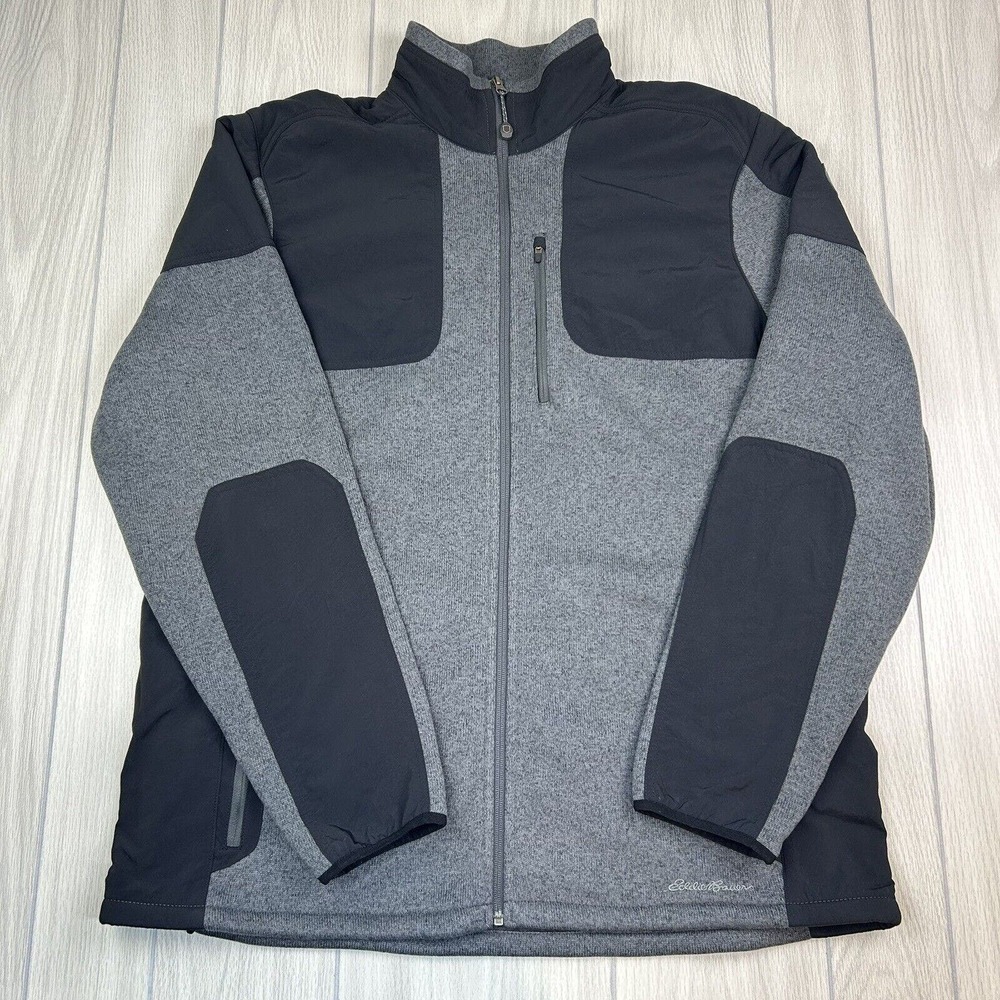 Men’s Eddie Bauer Full Zip Thick Fleece Jacket Coat TXL